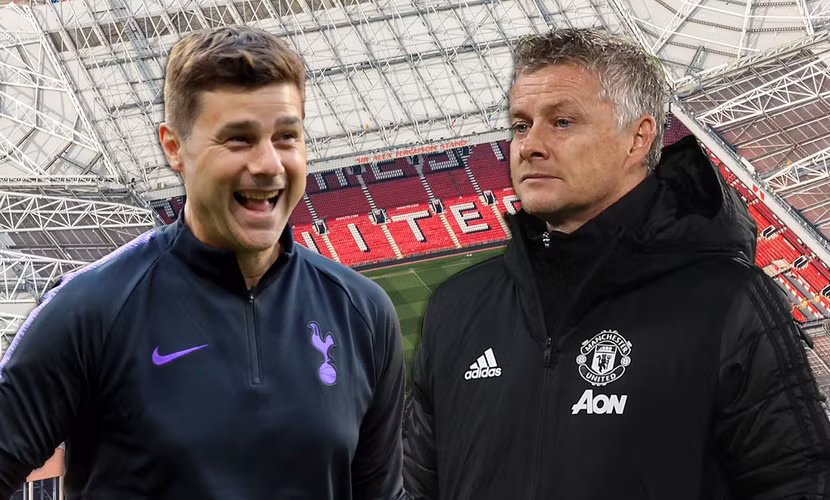 Pochettino (trái) sẽ sớm đến Old Trafford thay Solskjaer? Pochettino (trái) sẽ sớm đến Old Trafford thay Solskjaer?