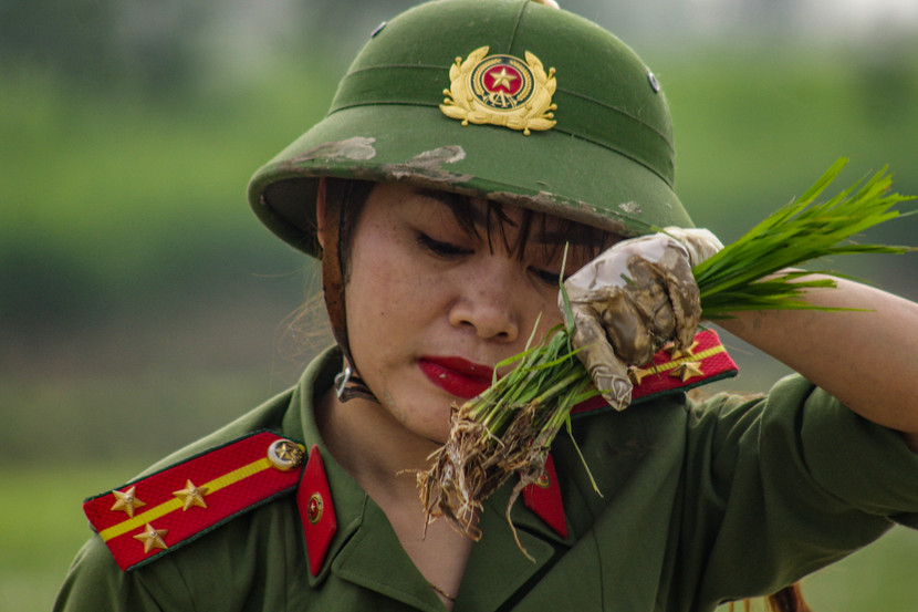 Những giọt mồ hôi rơi dưới cái nắng gắt...