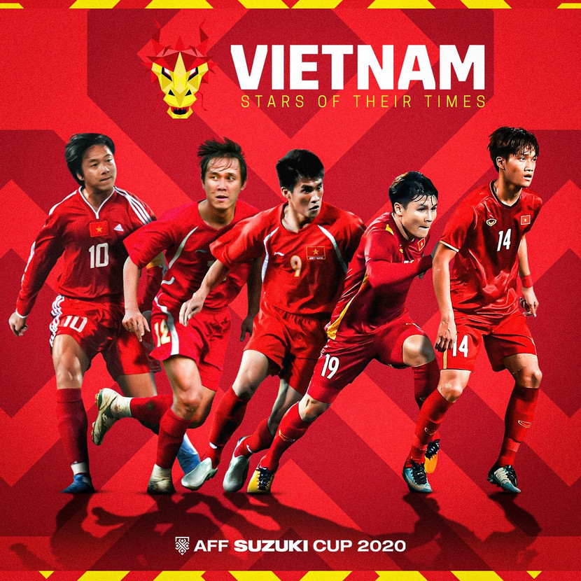 Poster giới thiệu vệ ĐT Việt Nam của AFF