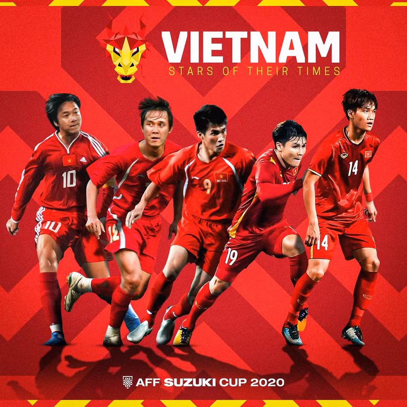 Poster giới thiệu vệ ĐT Việt Nam của AFF