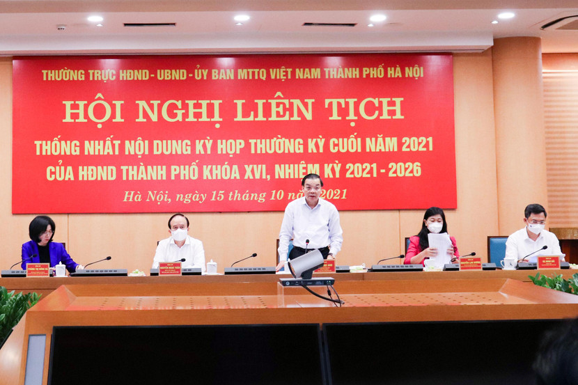 Chủ tịch UBND TP Hà Nội Chu Ngọc Anh phát biểu tại hội nghị Chủ tịch UBND TP Hà Nội Chu Ngọc Anh phát biểu tại hội nghị