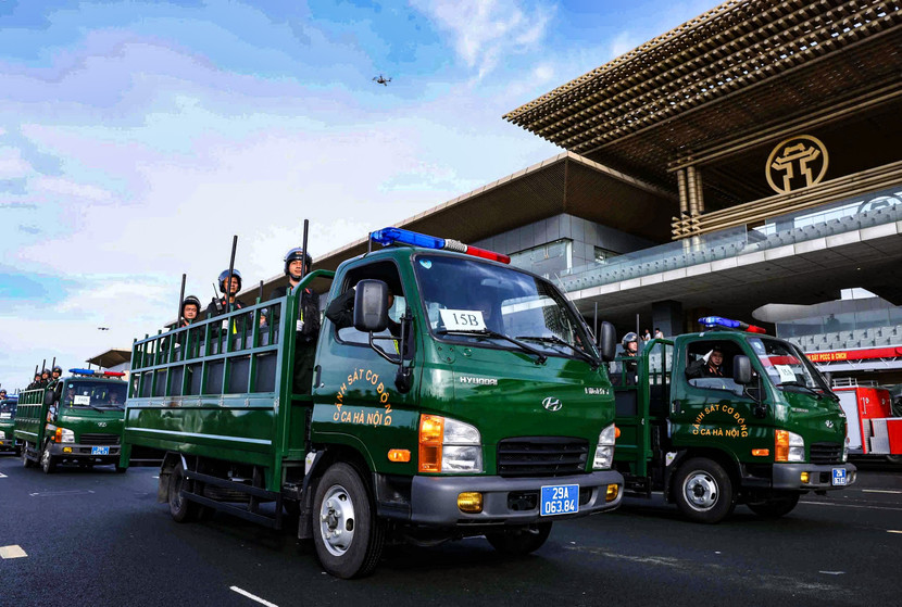 Các trang thiết bị thường dùng và chuyên dùng của CATP cũng sẽ tham gia diễu binh, diễu hành