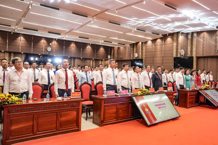 Các đại biểu dự phiên trù bị Đại hội đại biểu lần thứ I Đảng bộ UBND TP Hà Nội nhiệm kỳ 2025-2030.