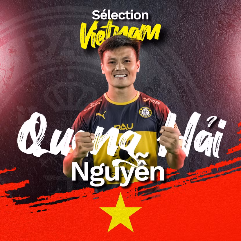 Quang Hải được Pau FC chúc mừng việc trở về phục vụ ĐT Việt Nam