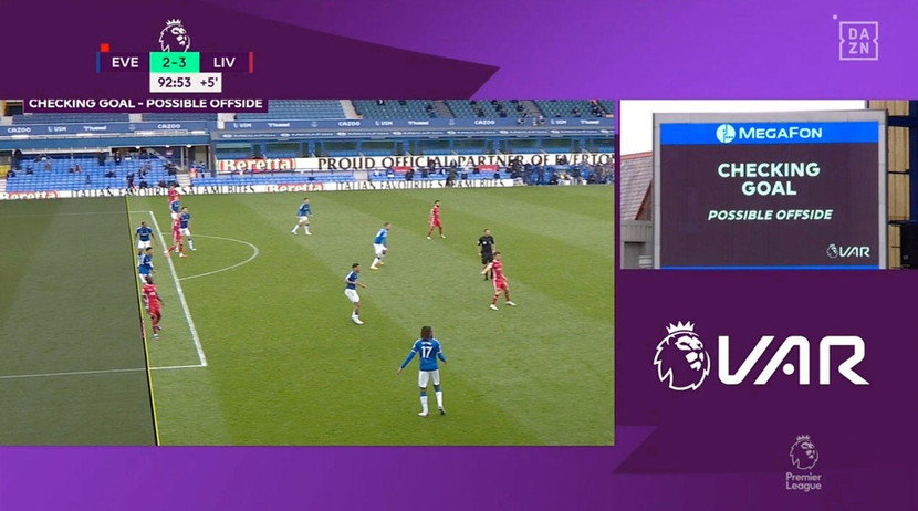 Rất khó xác định Mane đã việt vị hay chưa