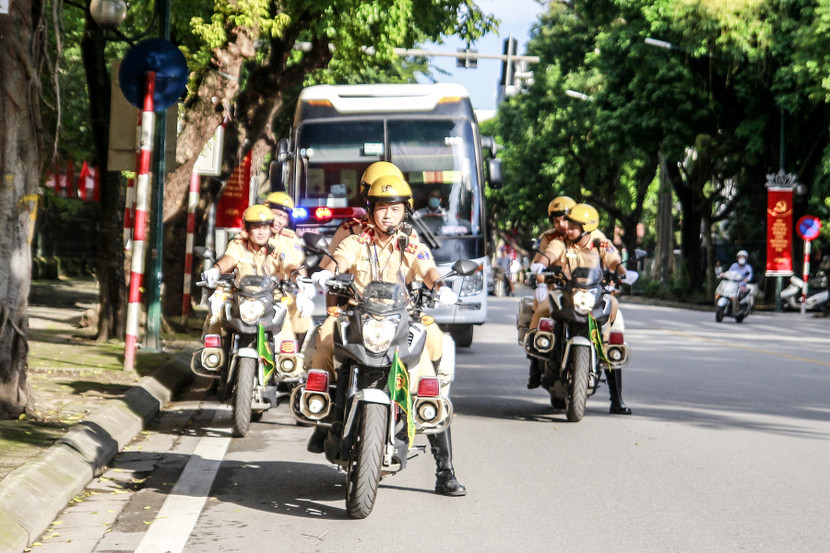 CSGT - CATP Hà Nội kiểm tra lại phương án đưa đón đại biểu