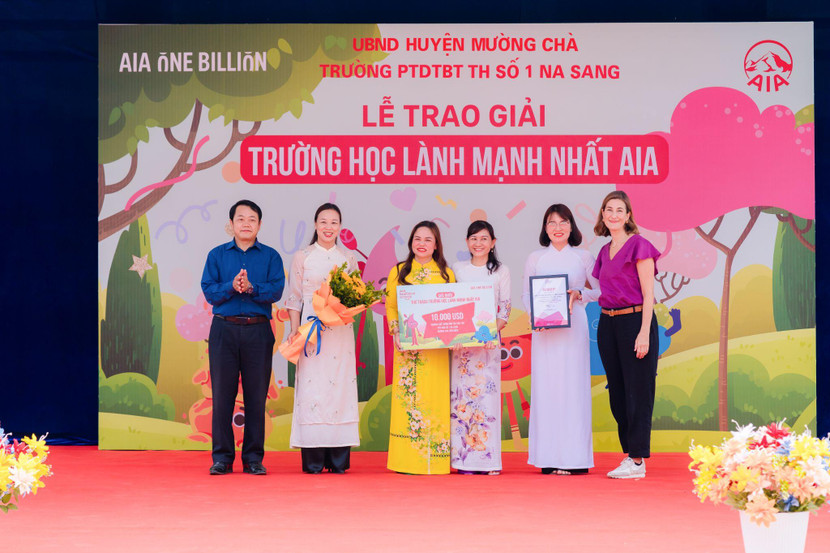 Trường PTDTBT Tiểu học Số 1 Na Sang (Điện Biên) đã được vinh danh là quán quân chương trình Trường Học Lành Mạnh Nhất AIA mùa 2