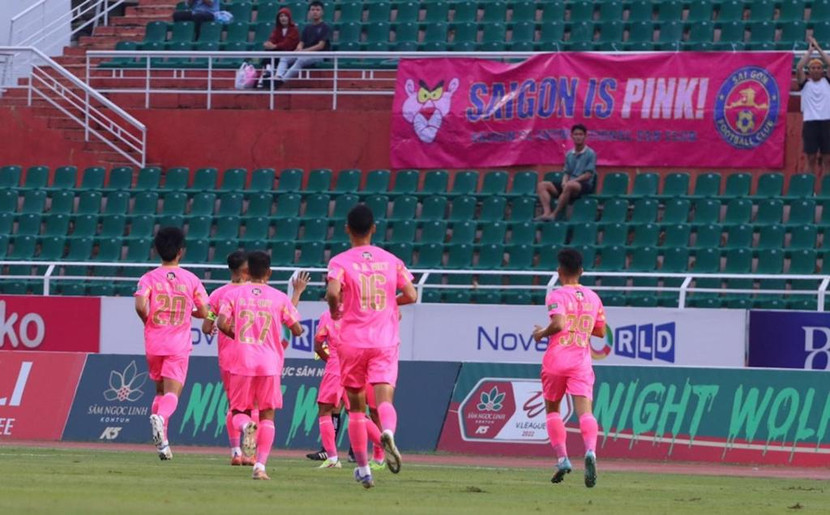 Sài Gòn FC thắng trận cuối nhưng vẫn phải xuống hạng (Ảnh: SGFC)