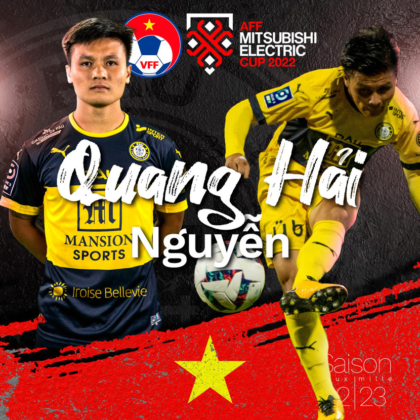Pau FC đồng ý cho Quang Hải về dự AFF Cup 2022 cùng tuyển Việt Nam