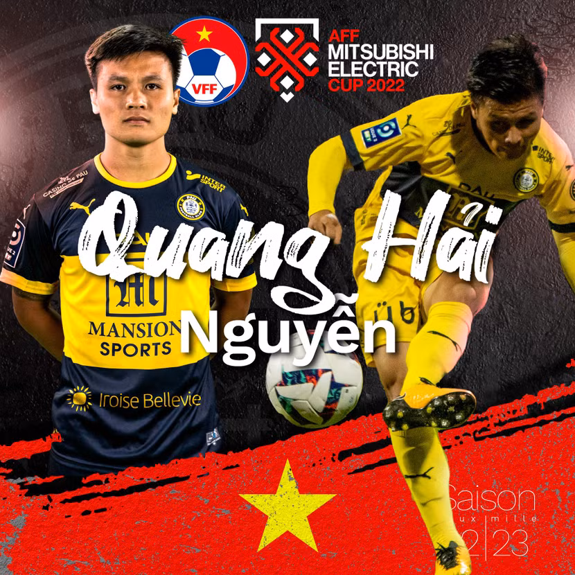 Pau FC đồng ý cho Quang Hải về dự AFF Cup 2022 cùng tuyển Việt Nam