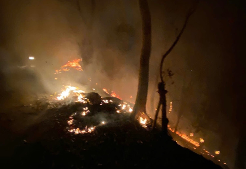 Đám cháy kéo dài từ khoảng 19h00 đến 22h00 ngày 14-4 thì cơ bản được khống chế