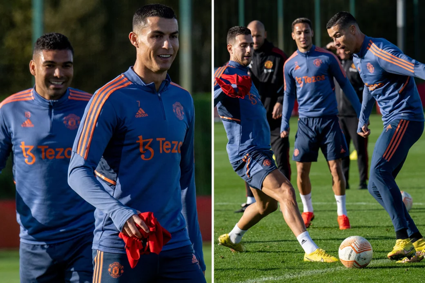 Ronaldo trở lại tập luyện cùng đội một MU