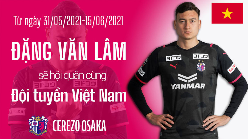 Thông báo tới người hâm mộ của Cerezo Osaka về trường hợp của Đặng Văn Lâm Thông báo tới người hâm mộ của Cerezo Osaka về trường hợp của Đặng Văn Lâm
