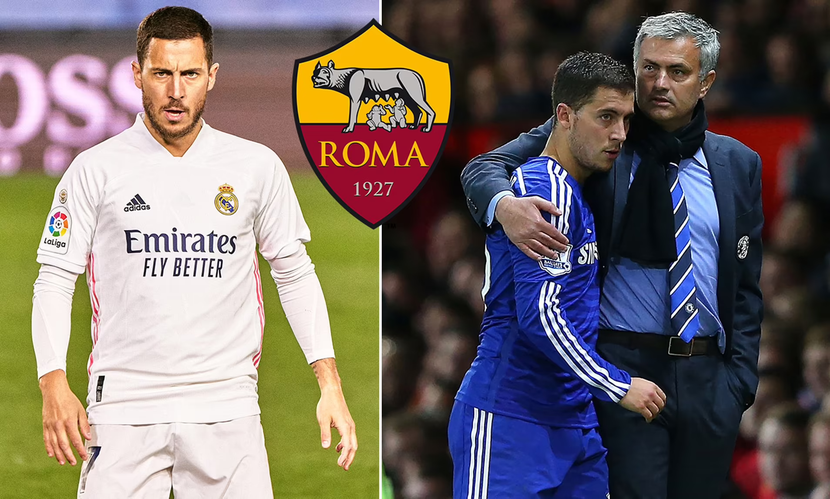 HLV Mourinho sẽ đưa học trò cũ Hazard sang Roma?