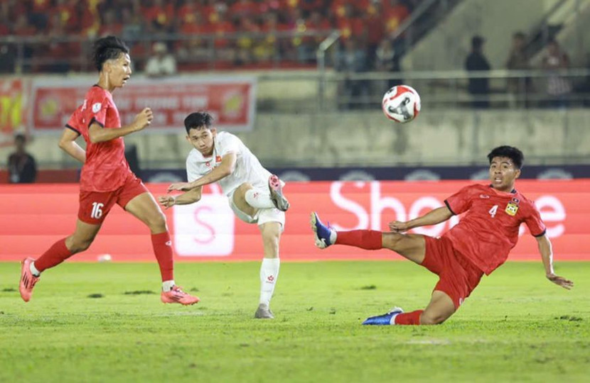 ĐT Việt Nam có 3 điểm trước ĐT Lào (Ảnh: VNN)