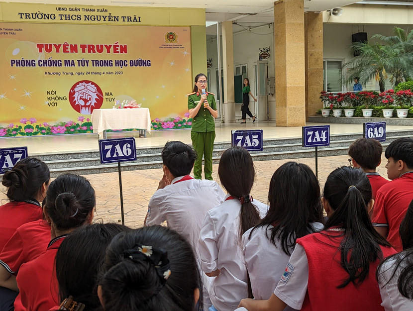 CATP Hà Nội tuyên truyền phòng chống ma túy trong học đường CATP Hà Nội tuyên truyền phòng chống ma túy trong học đường