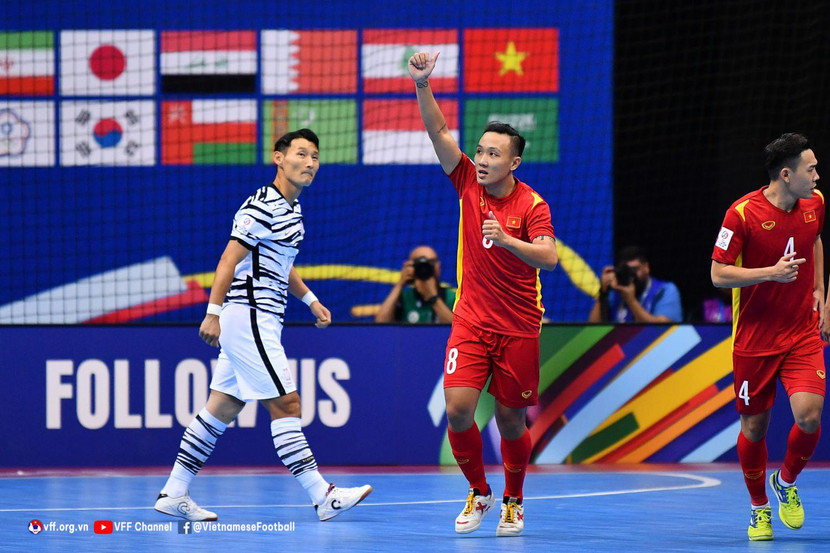Futsal Việt Nam thắng ấn tượng 5-1 trước Hàn Quốc (Ảnh: VFF)