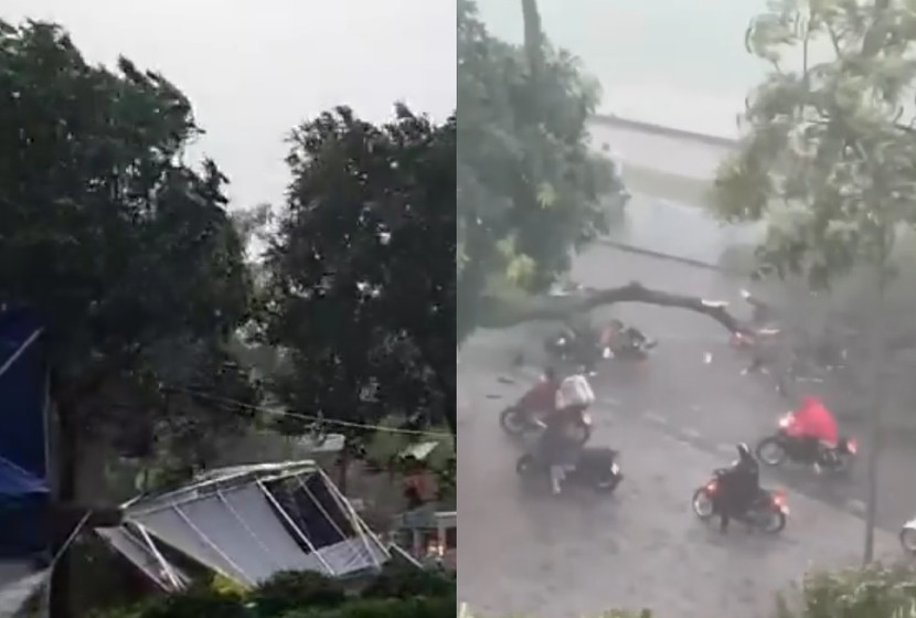 Chiều 6/9/2024, do ảnh hưởng rìa xa hoàn lưu của cơn bão số 3, Thủ đô Hà Nội đã có mưa to kèm dông gió mạnh Chiều 6/9/2024, do ảnh hưởng rìa xa hoàn lưu của cơn bão số 3, Thủ đô Hà Nội đã có mưa to kèm dông gió mạnh