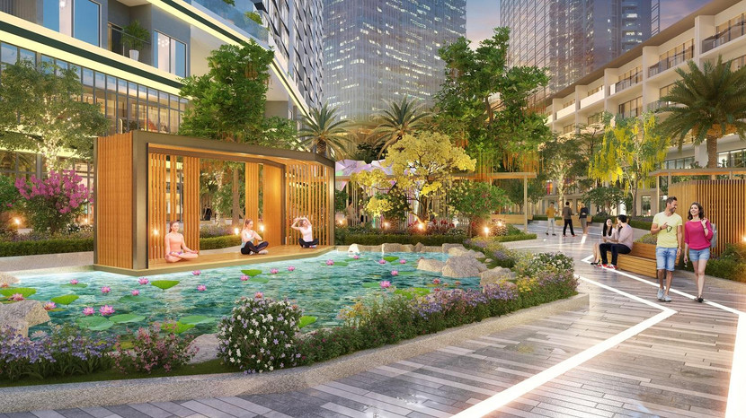 Khu tập yoga xanh mát Khu tập yoga xanh mát