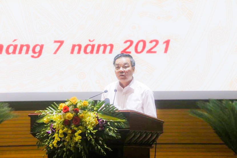 Chủ tịch UBND TP Hà Nội Chu Ngọc Anh phát biểu tại buổi lễ Chủ tịch UBND TP Hà Nội Chu Ngọc Anh phát biểu tại buổi lễ