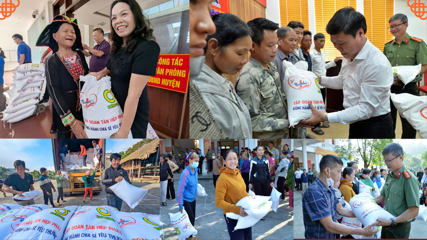 Báo An ninh Thủ đô đồng hành cùng Tập đoàn Tân Hiệp Phát và Báo Tuyên Quang đã đến thăm hỏi, tặng 25 tấn gạo tới đồng bào khó khăn và lực lượng đảm bảo an ninh trật tự ở cơ sở tại huyện Bắc Quang (Hà Giang) và huyện Yên Sơn (Tuyên Quang).