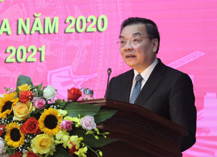 Chủ tịch UBND TP Chu Ngọc Anh phát biểu chỉ đạo tại hội nghị