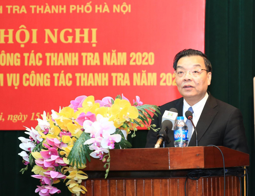 Chủ tịch UBND TP Chu Ngọc Anh phát biểu chỉ đạo tại hội nghị