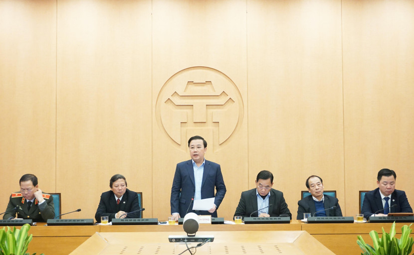 Phó Chủ tịch UBND TP Chử Xuân Dũng, Trưởng Ban chỉ đạo phòng chống dịch Covid-19 TP Hà Nội phát biểu chỉ đạo tại cuộc họp Phó Chủ tịch UBND TP Chử Xuân Dũng, Trưởng Ban chỉ đạo phòng chống dịch Covid-19 TP Hà Nội phát biểu chỉ đạo tại cuộc họp