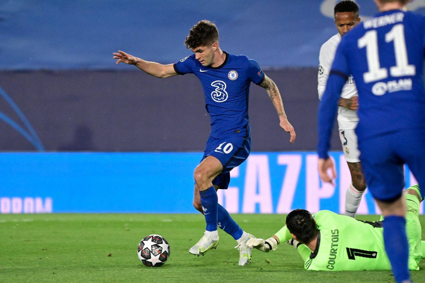 Pulisic xé toang hàng thủ Real mở tỉ số cho Chelsea