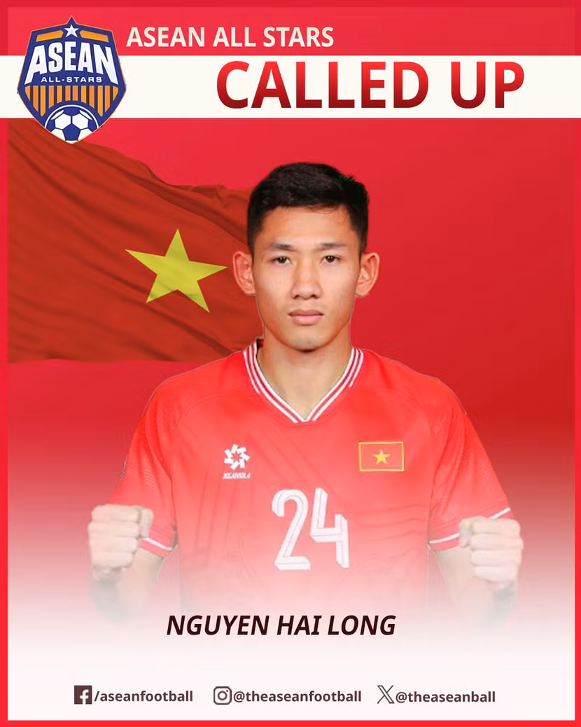 Hai Long được gọi vào tuyển Ngôi sao Đông Nam Á đấu MU