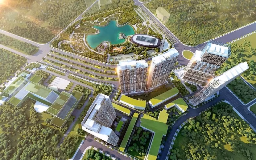 Dự án The Matrix One nằm trong quần thể tổ hợp tiện ích đa tầng hạng A phía Tây Hà Nội