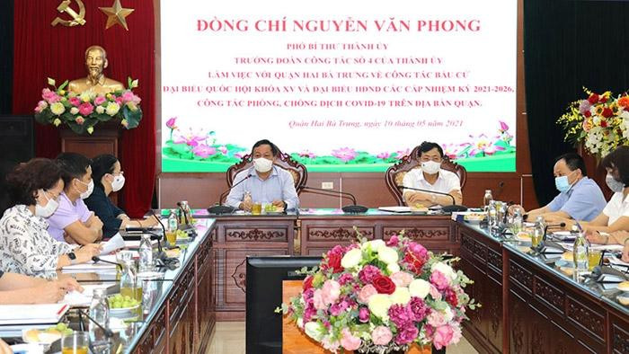 Phó Bí thư Thành ủy Nguyễn Văn Phong làm việc với quận Hai Bà Trưng