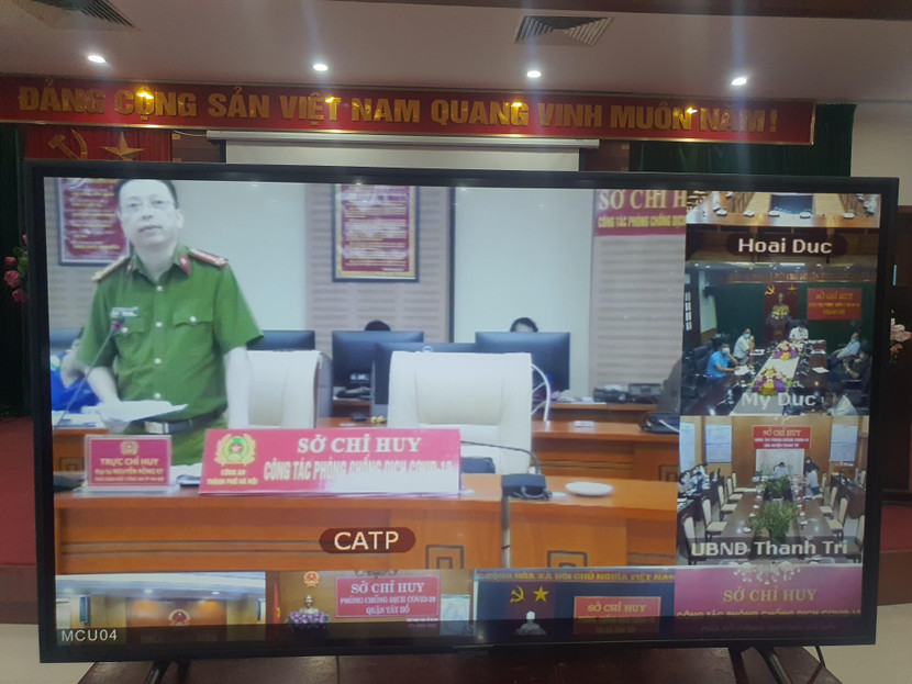 Đại tá Nguyễn Hồng Ky, Phó Giám đốc CATP phát biểu tại điểm cầu CATP Đại tá Nguyễn Hồng Ky, Phó Giám đốc CATP phát biểu tại điểm cầu CATP