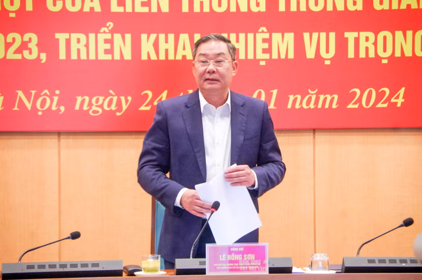 Phó Chủ tịch Thường trực UBND TP Hà Nội Lê Hồng Sơn kết luận hội nghị