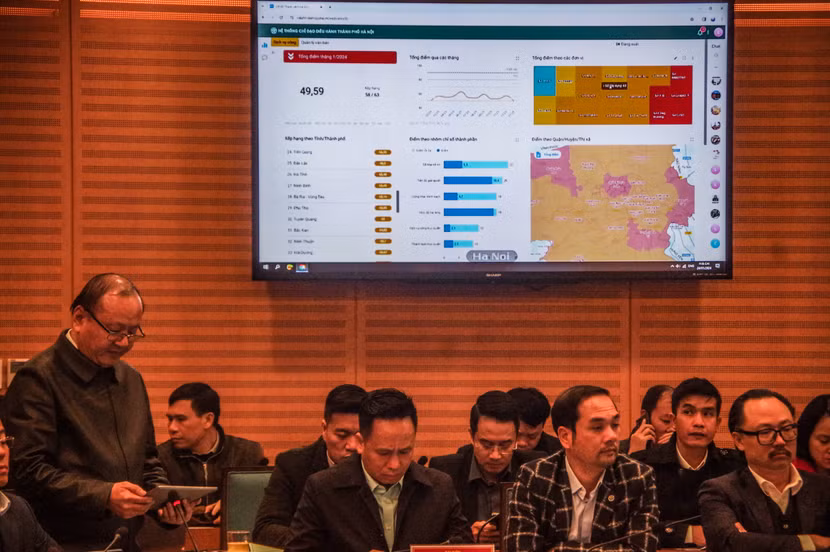Giới thiệu Dashboard (bảng điều khiển kỹ thuật số) hiển thị kết quả đánh giá chất lượng phục vụ người dân, doanh nghiệp trong thực hiện thủ tục hành chính