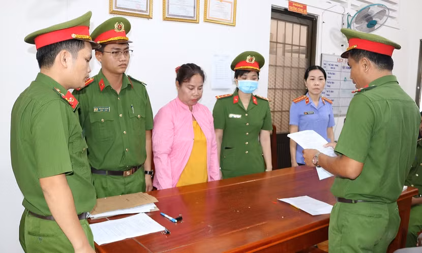 Đối tượng Nguyễn Thị Đẹp bị bắt giữ