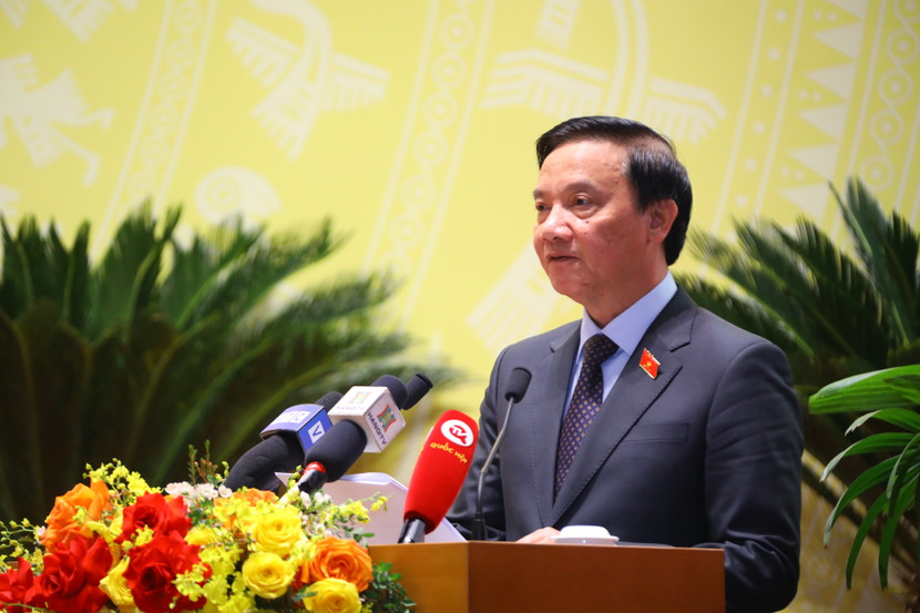 Phó Chủ tịch Quốc hội Nguyễn Khắc Định nhấn mạnh Luật Thủ đô sửa đổi sẽ mang tầm nhìn sâu rộng hơn, xa hơn cho Hà Nội