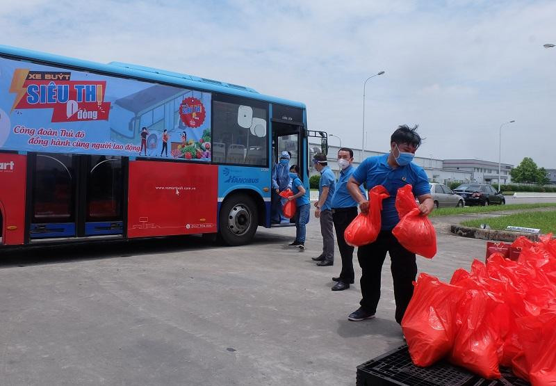 Mô hình Xe buýt siêu thị được đưa vào phục vụ người lao động khó khăn tại Hà Nội Mô hình Xe buýt siêu thị được đưa vào phục vụ người lao động khó khăn tại Hà Nội