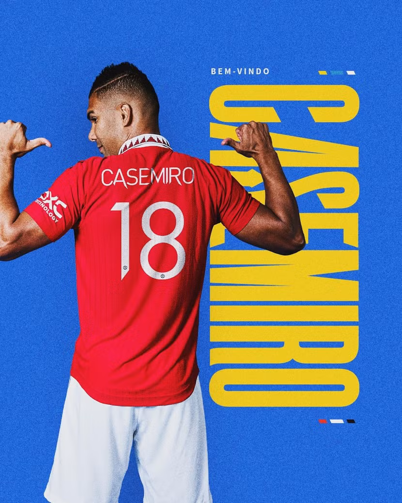 Casemiro mang áo số 18 ở MU