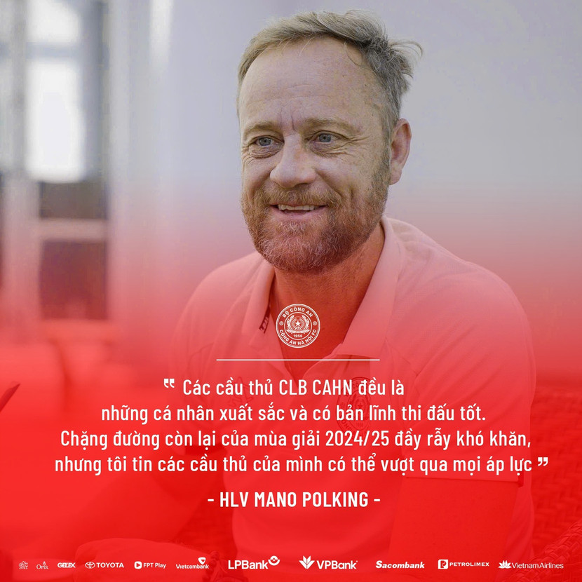 HLV Polking luôn tin tưởng các cầu thủ Công an Hà Nội HLV Polking luôn tin tưởng các cầu thủ Công an Hà Nội