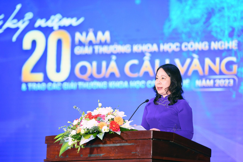 Phó Chủ tịch nước Võ Thị Ánh Xuân phát biểu tại buổi lễ