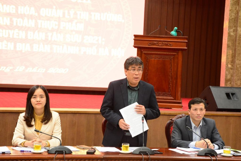 Phó Giám đốc Sở Quy hoạch Kiến trúc Hà Nội Phạm Quốc Tuyến thông tin tại hội nghị