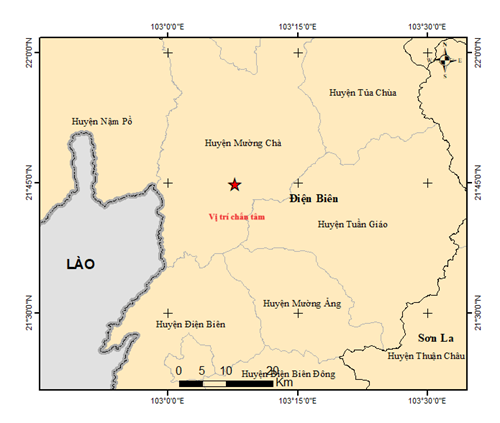 Bản đồ chấn tâm động đất