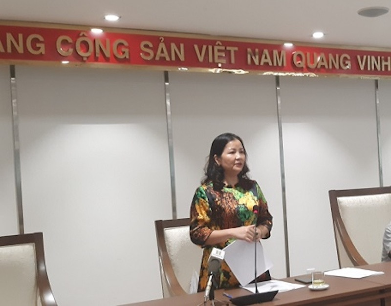 Phó Giám đốc Sở Công Thương Hà Nội Trần Thị Lan Phương thông tin tại hội nghị