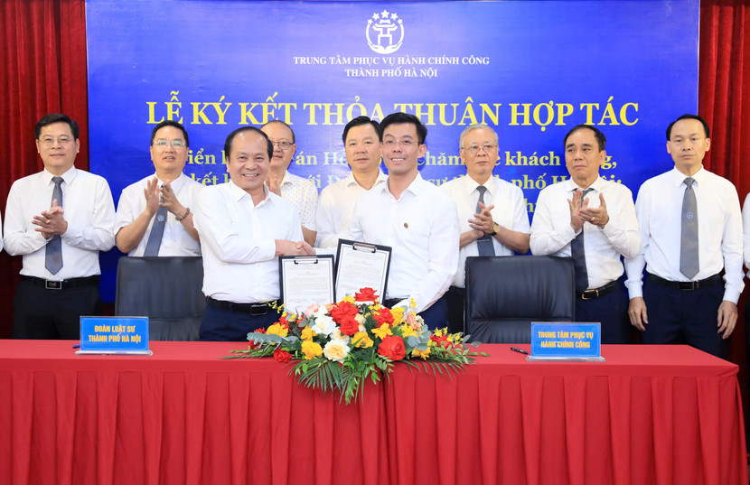Trung tâm Phục vụ hành chính công TP Hà Nội và Đoàn Luật sư thành phố Hà Nội ký kết Thỏa thuận hợp tác