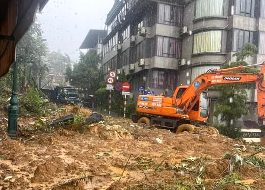 Một điểm sạt lở tại Sa Pa - Lào Cai Một điểm sạt lở tại Sa Pa - Lào Cai