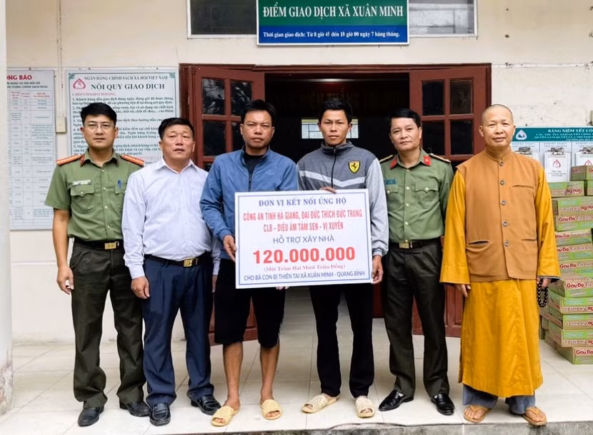 Phòng An ninh nội địa, Công an tỉnh kết nối, hỗ trợ xây dựng nhà ở cho người dân bị thiên tai ở xã Xuân Minh (Quang Bình, Hà Giang)