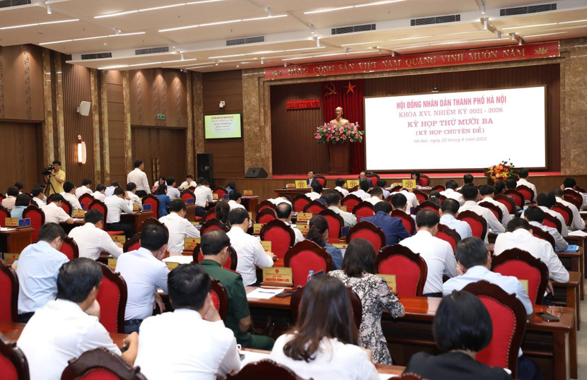 Quang cảnh kỳ họp thứ 13 HĐND TP Hà Nội Quang cảnh kỳ họp thứ 13 HĐND TP Hà Nội
