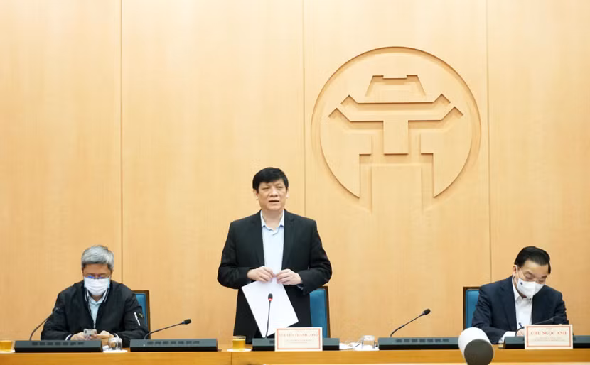 Bộ trưởng Bộ Y tế Nguyễn Thanh Long phát biểu tại buổi làm việc