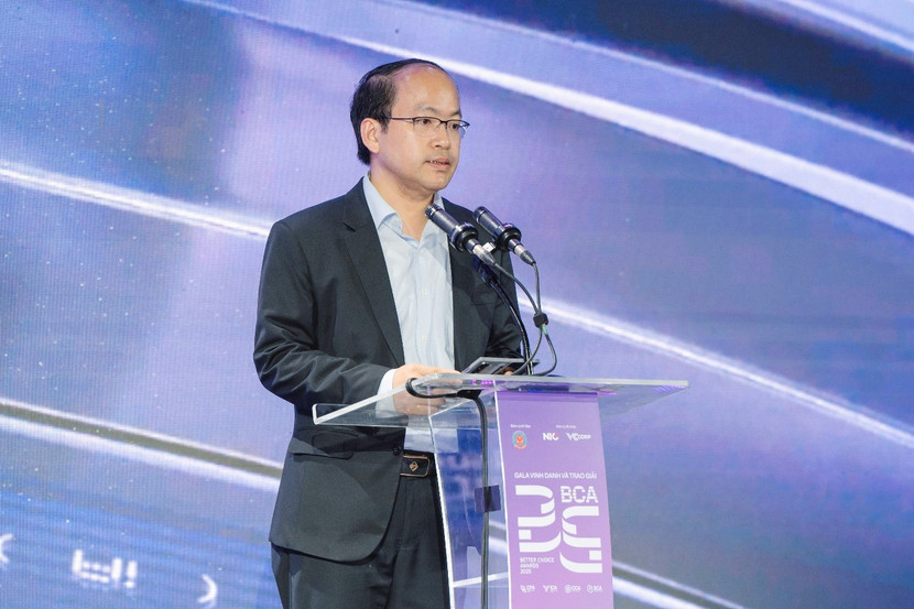 Ông Vũ Quốc Huy, Giám đốc Trung tâm Đổi mới sáng tạo Quốc gia (NIC), phát biểu khai mạc tại sự kiện.